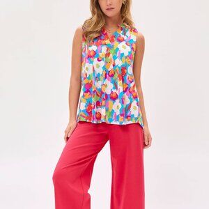 Dear Scarlett Colorful Comfortable Sleeveless Top Aqua